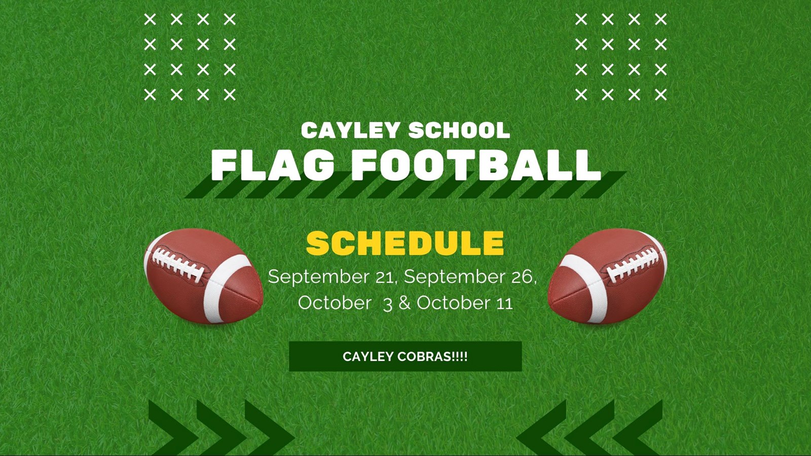 Flag Football Schedule